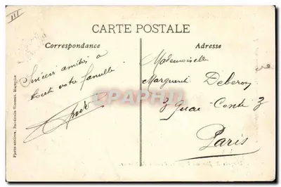 Statek w trudnej sytuacji w Adriatyku — J. Lyon, wydawca, Marsylia — Rewers