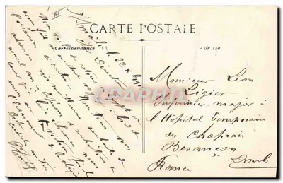 Paquebot Océanien — Scène de mer agitée — H. Grimaud et Cie, 54, rue Marchand - Marseille — Verso