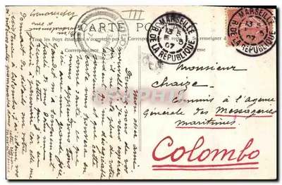 O Paquebote "Orénoque" (M.M.) em tempo ruim — D'après R. Dumont-Duparc, pintor marítimo — Verso