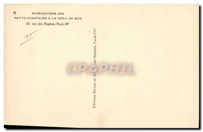 Manécanteria Małych Śpiewaków z Krzyża Drewnianego — Henri Perray — Rewers
