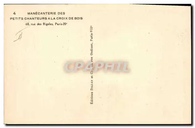 Manécanteria Małych Śpiewaków z Krzyża Drzewnego — Henri Pennay — Rewers
