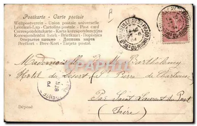 Bebê Bota charmosa cavaleira — 1904 — editor desconhecido — Verso