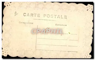 Peixe e arranjo de rosas — Lembrança do 1. de abril — Carta postal — Verso