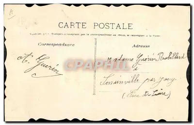 Pezcito encantador — tarjeta postal humorística con texto impreso y manuscrito — editor no identificado — Reverso