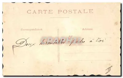 Premier Avril — scène de roses et de passereaux — éditeur non visible — Verso