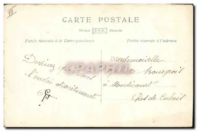 Peixe e violetas — Lembrete do 1º de Abril — Carta postal — Verso