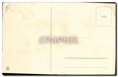 Peixe com buquê de flores — cartão de primavera — editor não identificado, n° de série 542a — Verso
