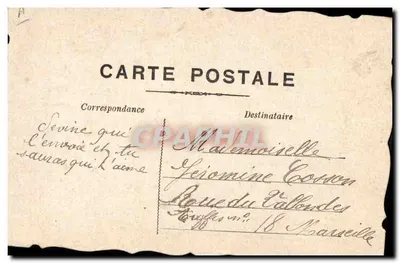 1º de Abril — Peixe e violetas — Carta postal — Verso