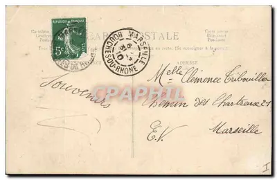 Homme à la barbe — scène de pêche décorée — éditeur MTIL n°8799 — Verso