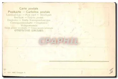 Bukiet fiołków — E. Klein — Gruppe 6 — Rewers