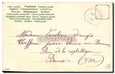 Pansées — ilustração colorida — editor F. Klein, n°5.4047 — Verso