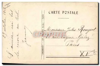 Cachorro de raça — retrato de estúdio — Croissant, Paris — Verso