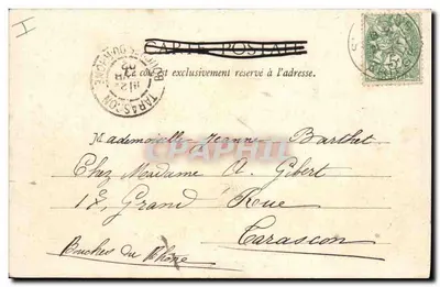 Les Toutous — À direita, alinhamento! — Poste Type A. Bergard et Cie — Nancy — Verso