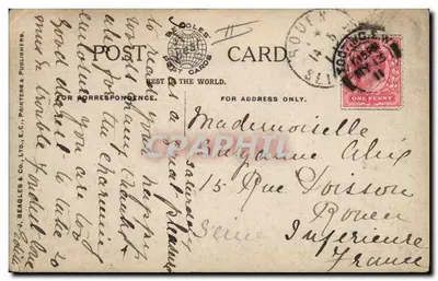 Caesar, le terrier préféré du défunt roi Edward — éditeur Beagles' Postcards, n° 672.D — Verso