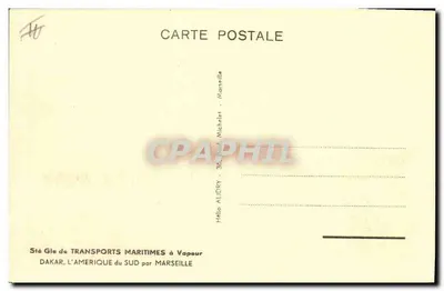 O navio de passageiros "Provence" — 20.000 toneladas — S.G.T.M. — editor Alidry, Marselha — Verso
