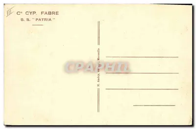 S.S. 'Patria' — Kust van de Azuurzee — C° CYP. FABRE — Achterkant