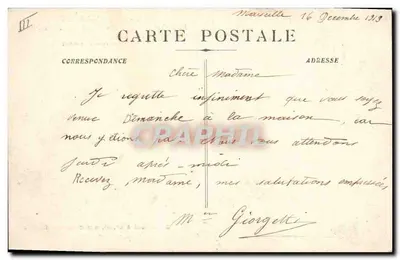 S.S. « PAUL-LECAT » — Franse schip van de Messageries Maritimes — uitgever B. Girmand & Cie, 54 Rue Mazenod, Marseille — Achterkant