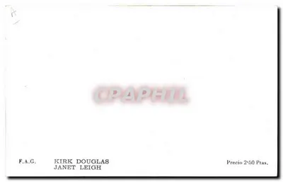 Kirk Douglas i Janet Leigh — portret promocyjny — F.A.C. n° A — Rewers