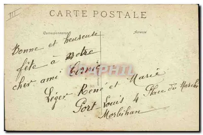 Scène de vie bretonne — intérieur rustique avec deux femmes — éditeur Ariètes la Jean-Pierre, n°43 — Verso