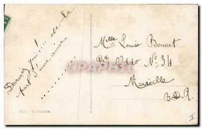 Casal com peixe decorativo — Féruvelle 1633 — Editor Féruvelle — Verso