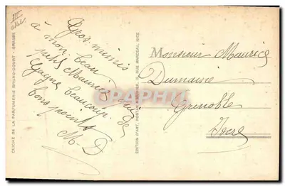 Côte d'Azur — Cueillette des Tubéreuses — Édition Rostan & Bürnier, Nice — Verso