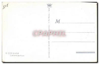 Colheita de rosas — Côte d'Azur — Edições d'Art Munier, Nice — Verso