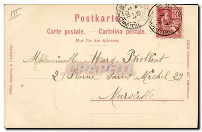 Iris — illustration Art Nouveau — Société d'Édition de Montfaucon — Verso