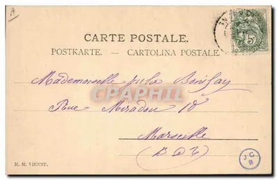 Cena de encontro — Paris, 1903 — R. B. Vichyera — Verso