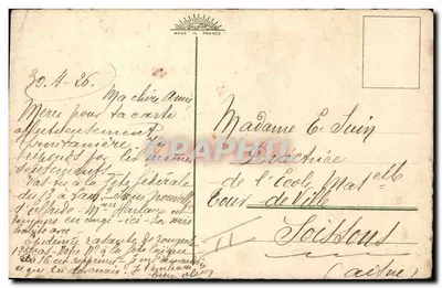 Dois pássaros sobre galho florido — ilustração — Jourdan, n° não visível — Verso