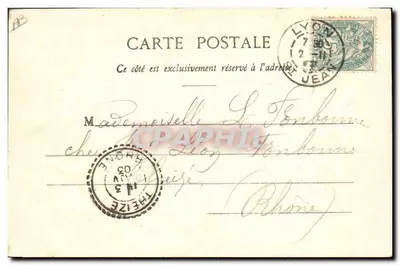 Los Perros — La Paseo de Mlle Follette — Fototipia A. Birgeret et Cie, Nancy — Reverso