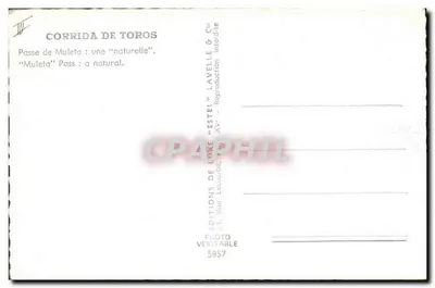 Torreniet — Muleta-pas: een 'natuurlijke' — Estel, n° 5857 — Achterkant