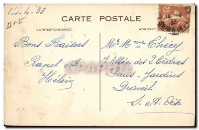 CPA Bateau Paquebot Paris Le Havre — Verso
