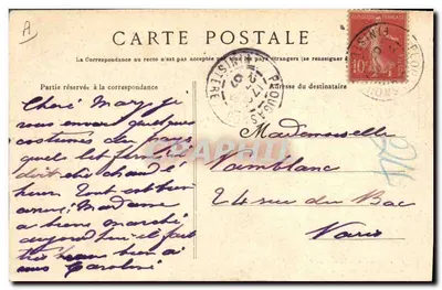 En Bretaña — Alrededor de la cama cerrada — La Visita de las Commères — Reverso