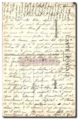Stara pocztówka Folklore List do jeńca wojennego — Rewers
