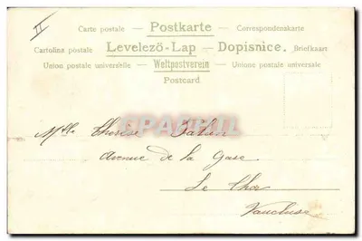 Jeune femme en robe jaune — portrait — éditeur Levelezö-Lap — Rewers