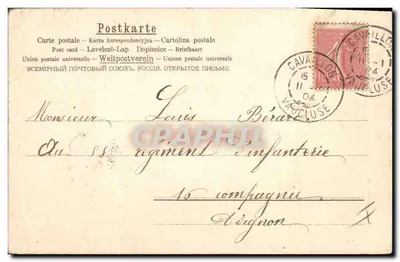 Bilhete postal antigo Fantasia Anjo — Verso