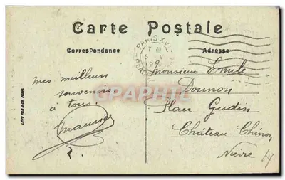 Parigi — Il Monumento di Victor Hugo — editore Lévy Frères & Cie, n° 468 — Verso