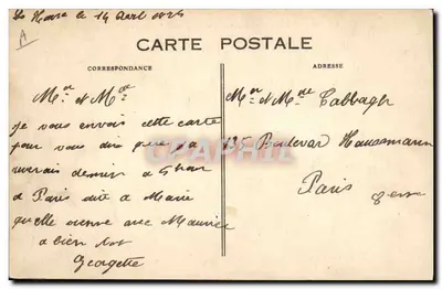 Le Havre — Entrada do Paquebote "Paris" — G.F.I. n°60 — Verso