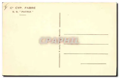 S.S. PATRIA — C° CYP. FABRE — Marsylia — Rewers