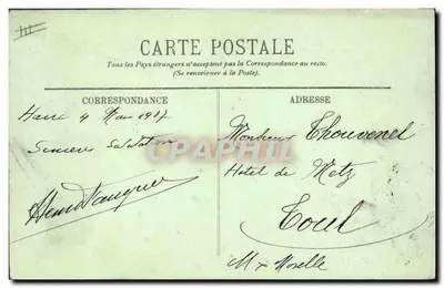 Le Havre — « A Provença » partindo para Nova Iorque — LL. n° 527 — Verso