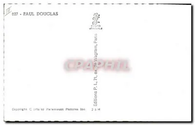 Paul Douglas — amerykański aktor — Wydawnictwo P. I., Paryż — Rewers