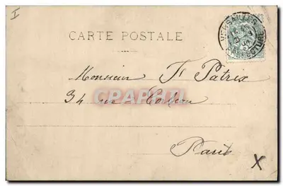 Enfant ange sur poisson — scène de Pâques — éditeur L'H. Paris — Verso