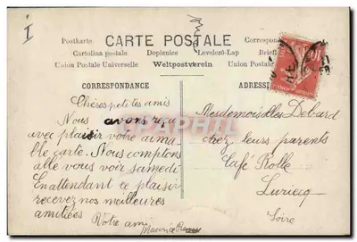 Chłopiec w stroju marynarki — rybak z rybami — ARS Paris 178 — Rewers