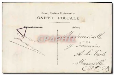 Para w eleganckim stroju — scena rzeki — wydawca S.J.F. n°804 — Rewers