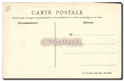 La Celle-les-Bordes — Wewnętrzny dziedziniec szkółki psów — A. Bourdier, wyd., Versailles — Rewers