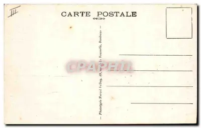 Ascain (B.P.) — La Place de l'Eglise et la Route d'Olette — Marcel Hébog, Bordeaux — Verso