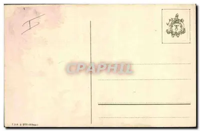 Bouquet de rododendros — en un cesto de canasta — C. V. Kleinmann — Reverso