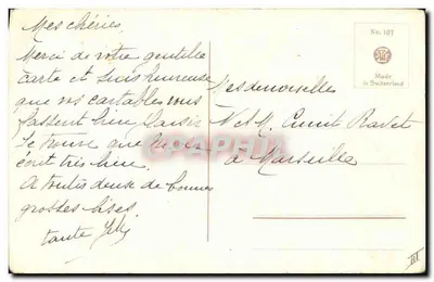 Dwa psy — portret — Édouard Tissier, n° 107 — Rewers