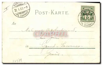 Cinq singes en tablier — scène de cobbler — lith. u. Druck. & Molzner & Berger Berlin, Nr. 300 — Verso