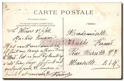 Le Havre — O transatlântico "La Provence" — Editora E.D. n°24 — Verso